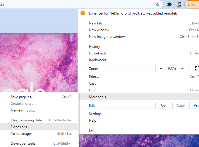 Add as extension
