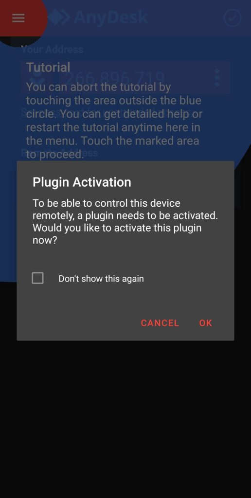 Plugin activation