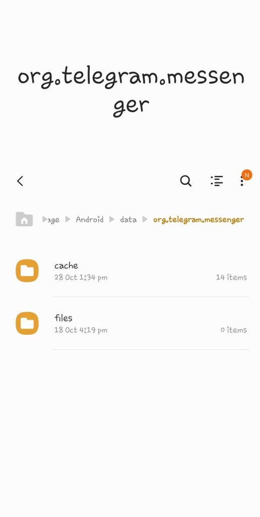 telegram cache folder