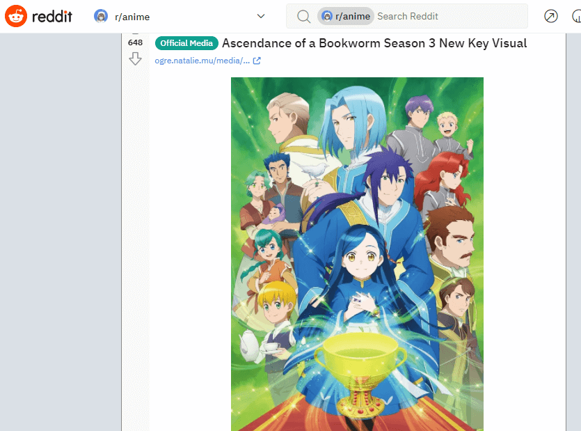 Anime subreddit on Reddit