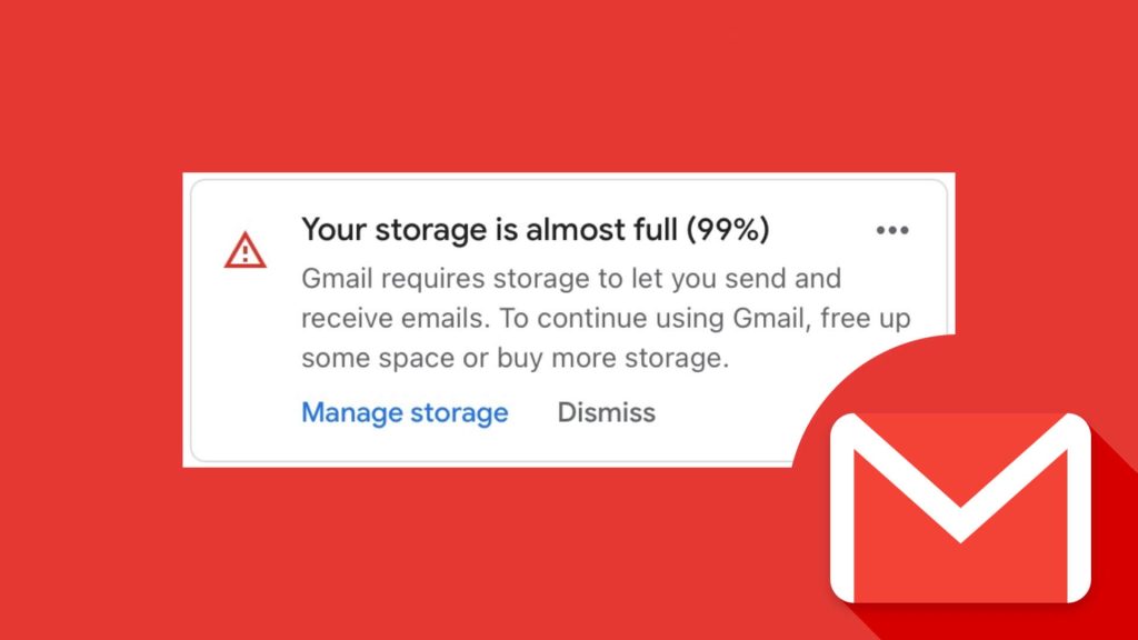 Fix Gmail storage full and free up Google space
