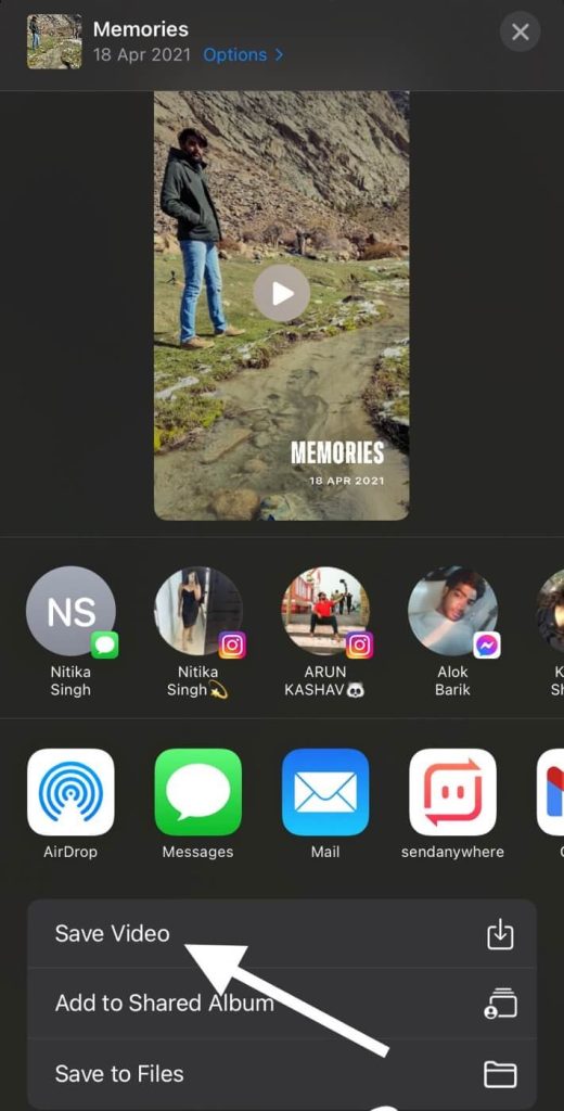 Save memories videos on your iPhone