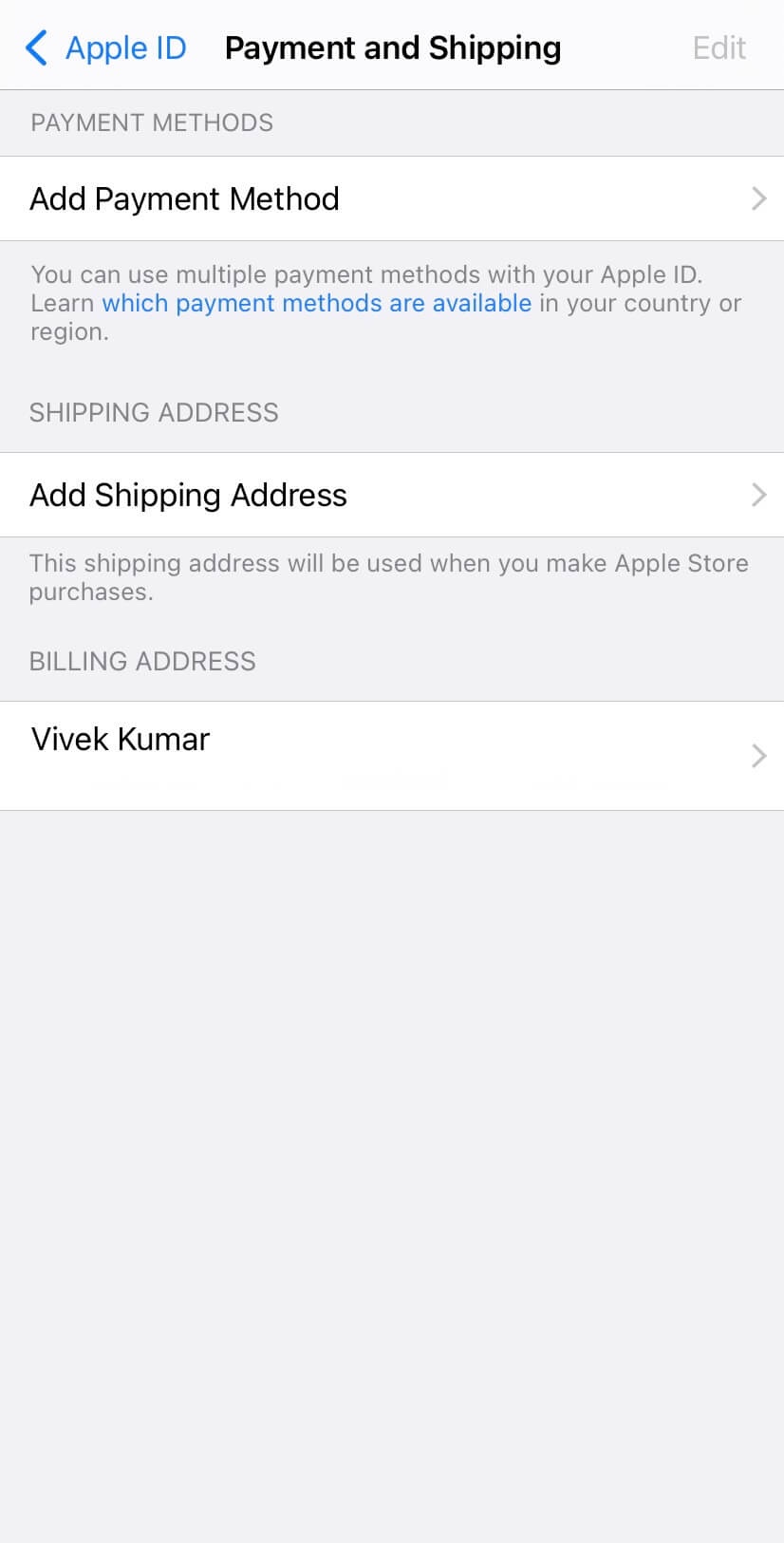 Add payment method to Apple ID