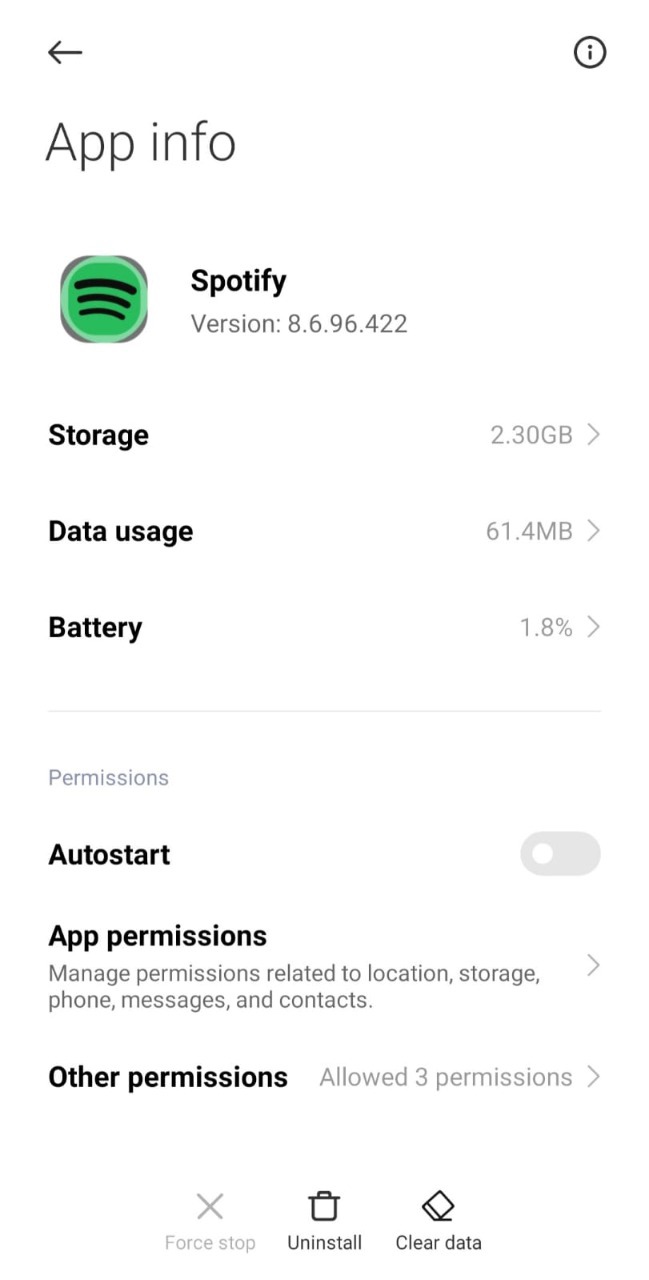 Clear Spotify cache