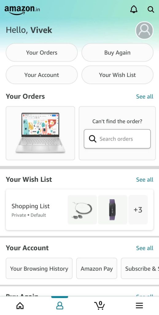 Your Orders on Amazon