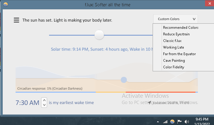 Custom colours in flux