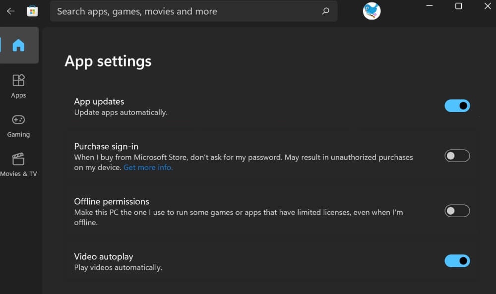 Enable automatic app updates on Windows 11