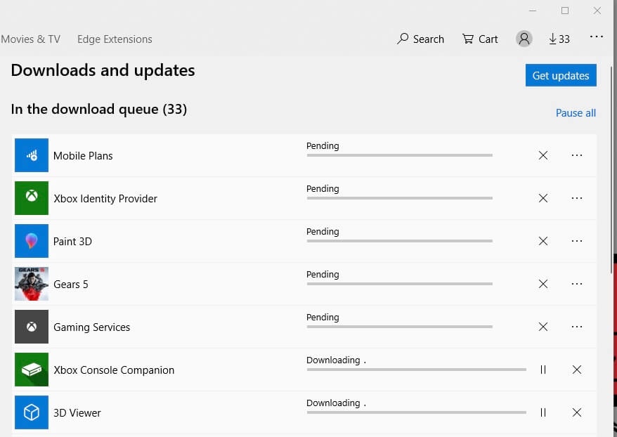 Get Updates - Microsoft Store