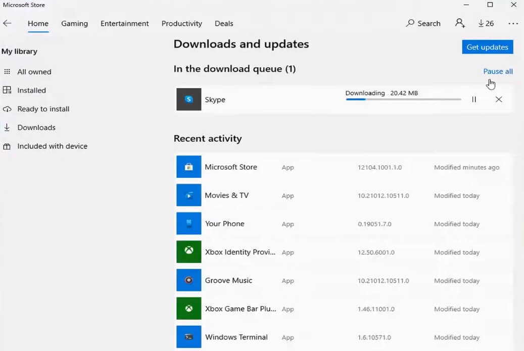 Get Updates - Update apps on Windows 11