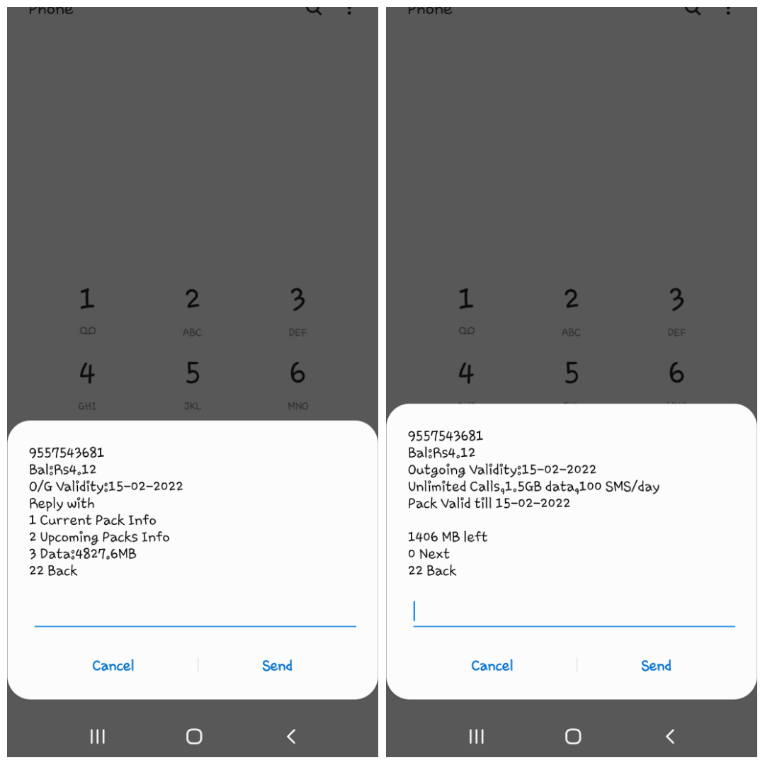 Check Airtel 4G net balance using USSD codes