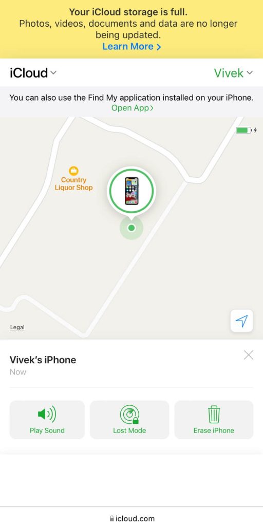 Find your iPhone location when lost or stolen