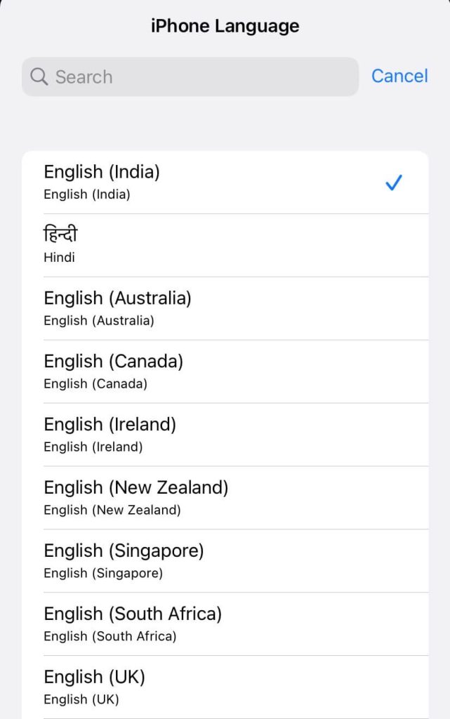 Change WhatsApp language to Hindi
