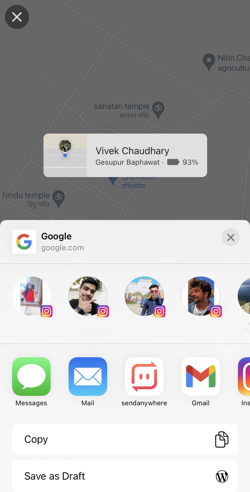 How to Share Your Live Location on Google Maps