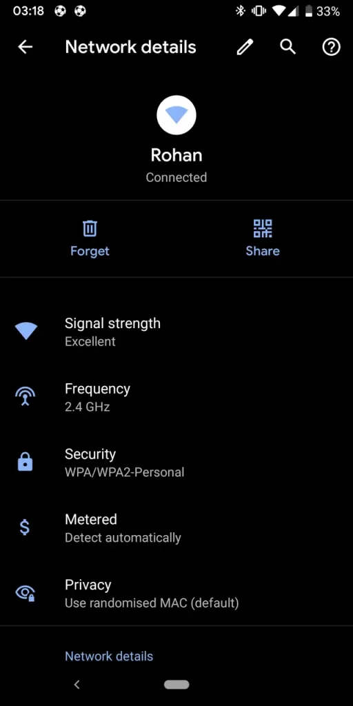 Share saved Wi-Fi password on Android