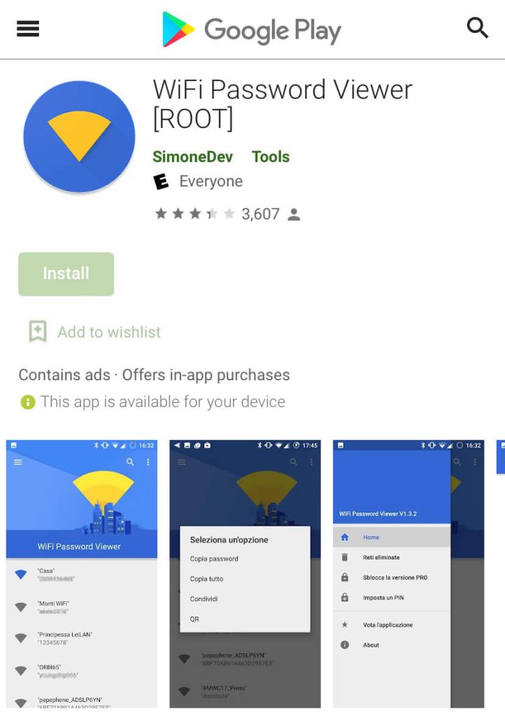 Wi-Fi Password Viewer app