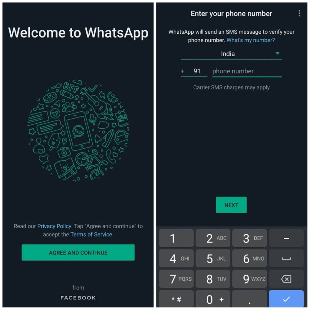 Re-create WhatsApp account