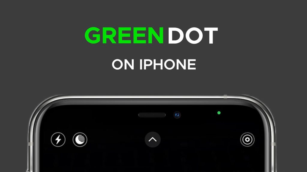 What is green dot on iPhone status bar