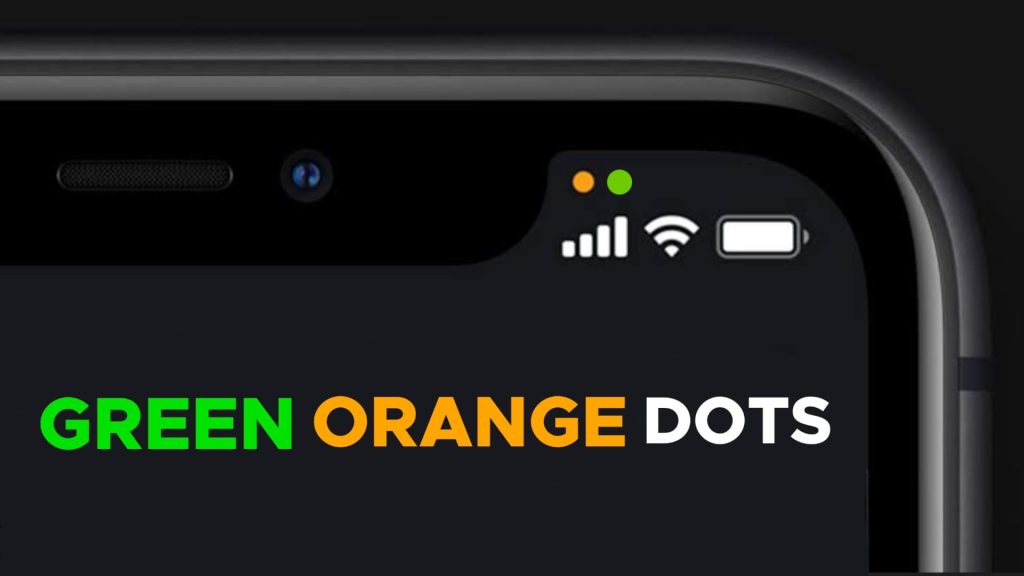 What is green or orange light on iPhone