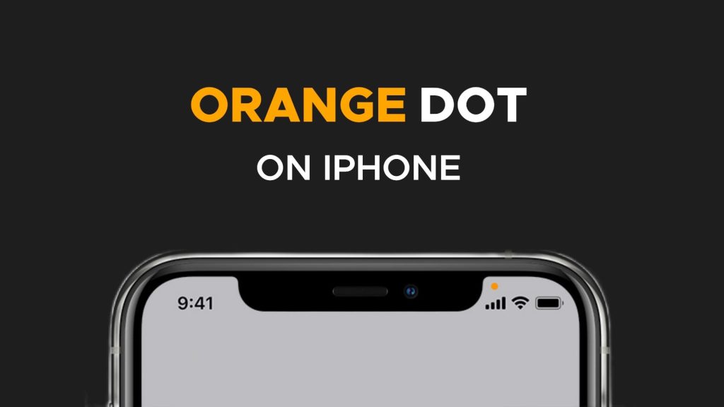 What is orange dot on iPhone status bar
