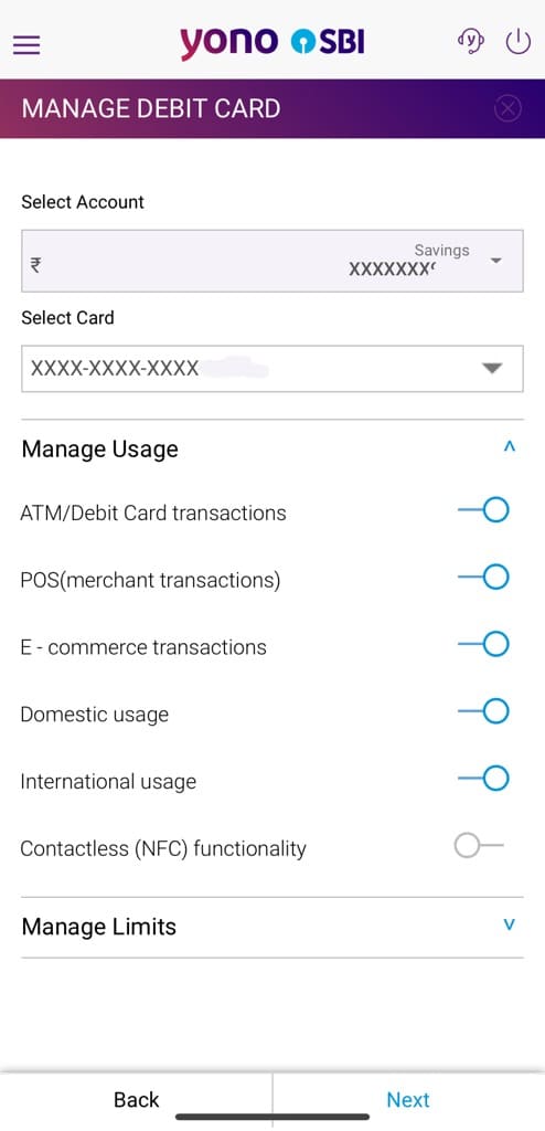 Enable international usage on Yono SBI