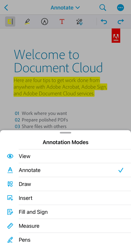 Edit PDF on Android with Xodo PDF editor