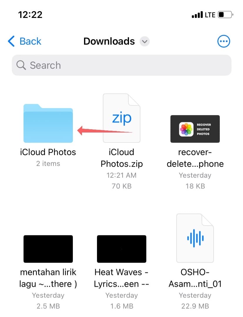 Extract iCloud Zip archive