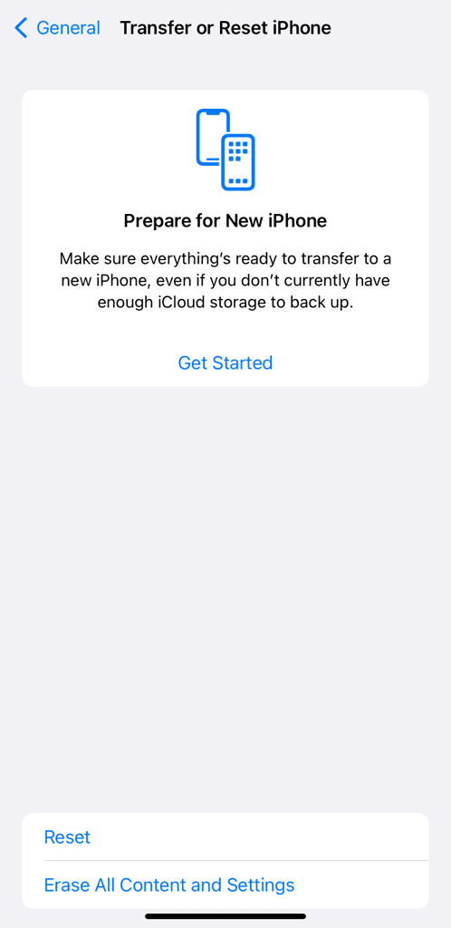 Factory reset your iPhone