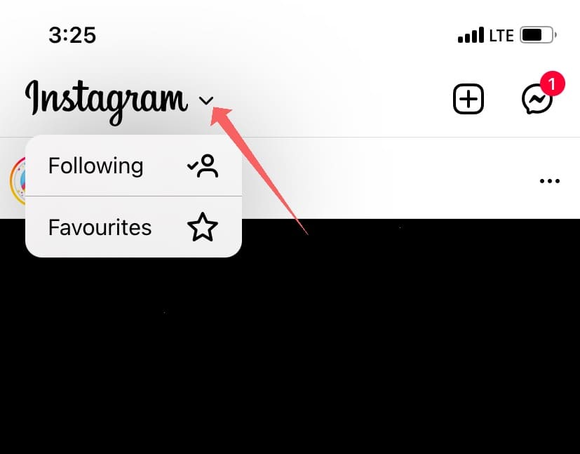 Switch to Favourites feed