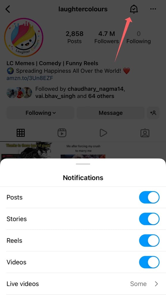 Turn on posts notifications
