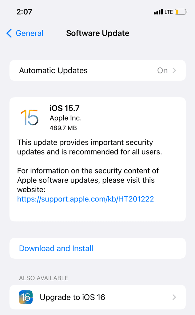 Update iOS software