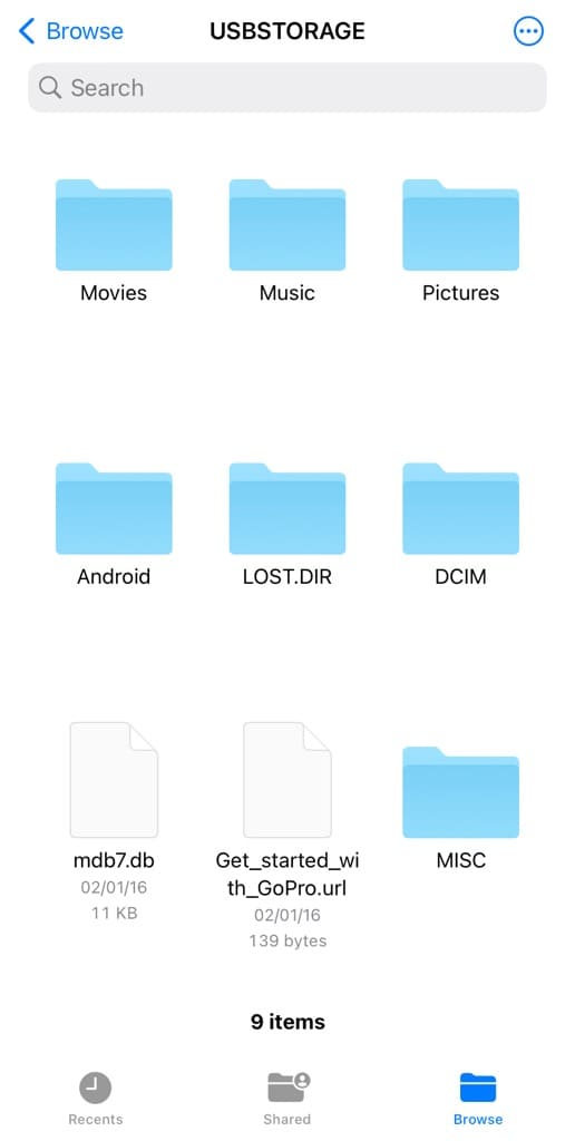 Access USB storage files on iPhone