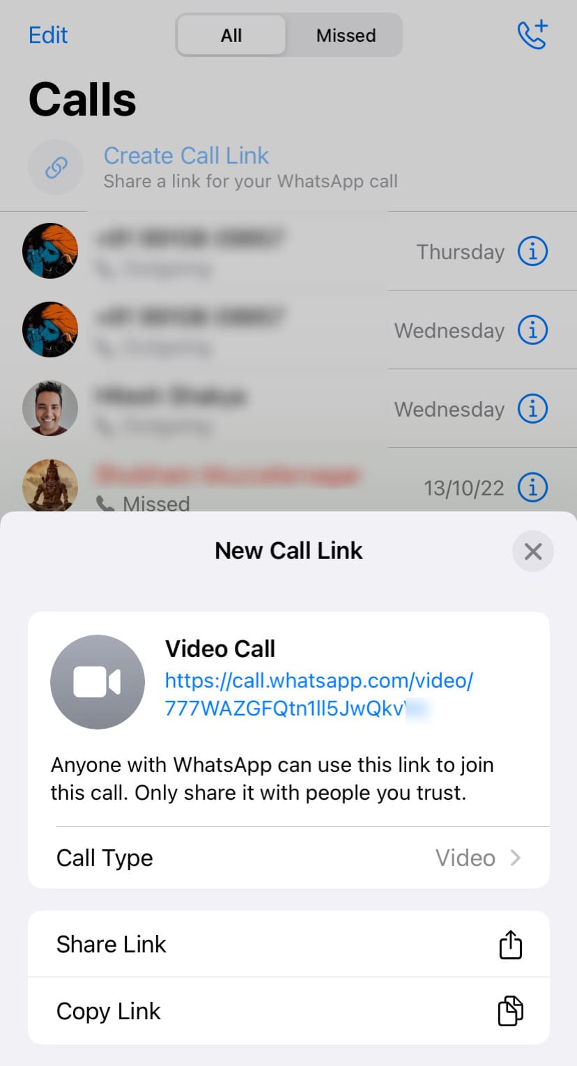 How to Create WhatsApp Call Link on Android and iPhone