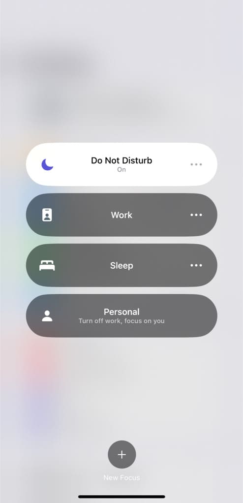 Do Not Disturb mode on iPhone