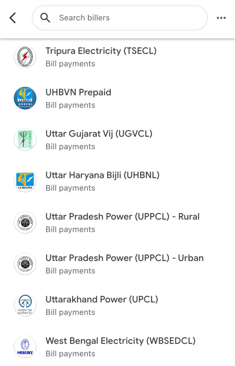 Select electricity provider