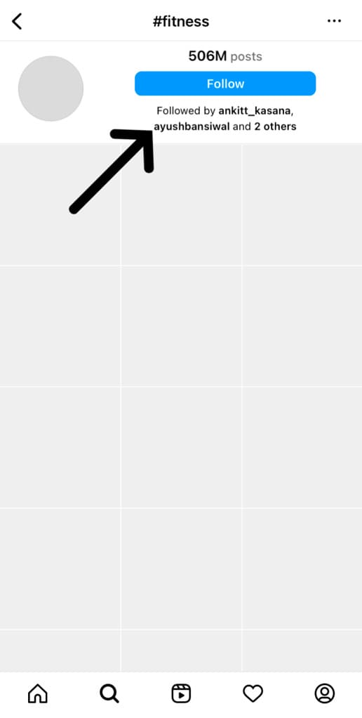 Know if your friend follows a hashtag on Instagram