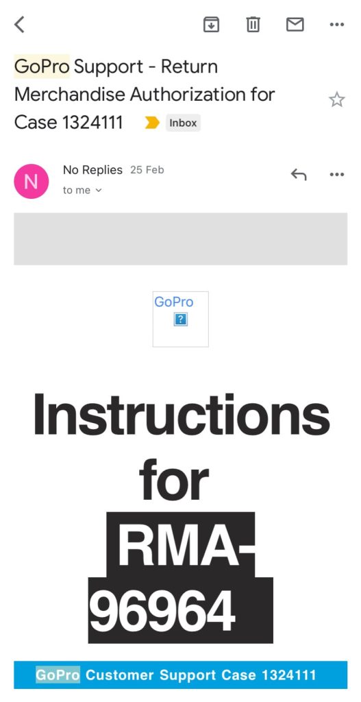Obtain Return Merchandise Authorization number