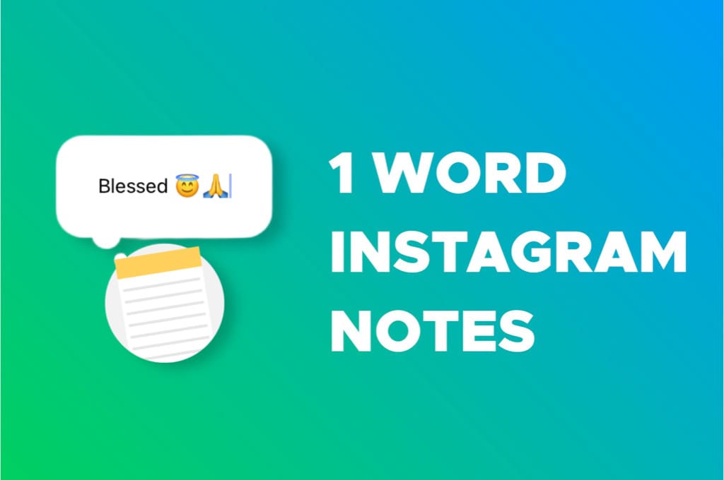 One word Instagram Notes Ideas