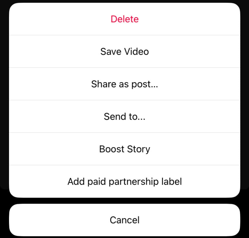 Save story video to gallery