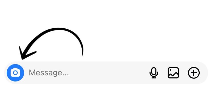 Tap camera icon in message box