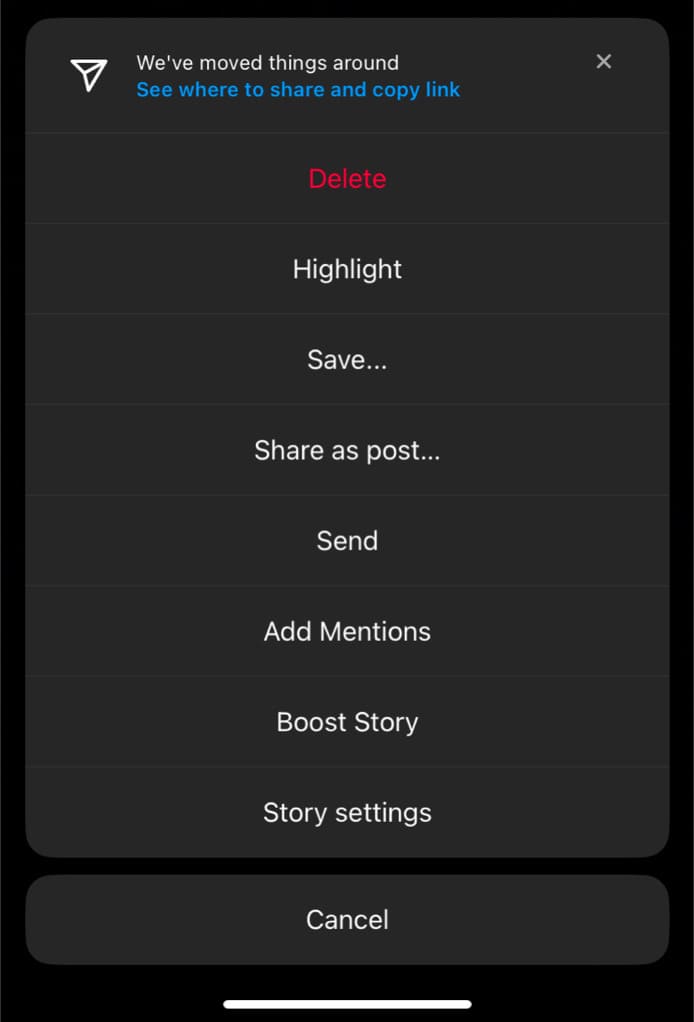 Download Instagram story to your device