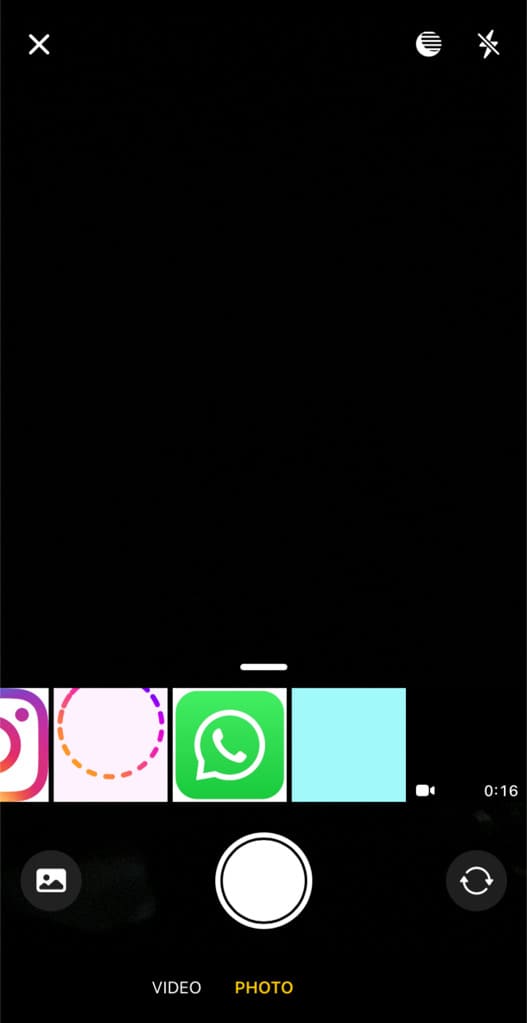 Select photo or video from camera roll