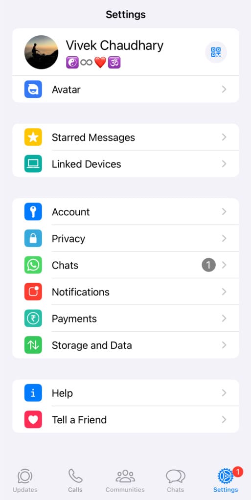 Privacy in WhatsApp settings