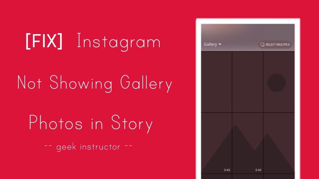 Fix Instagram not showing gallery photos in story