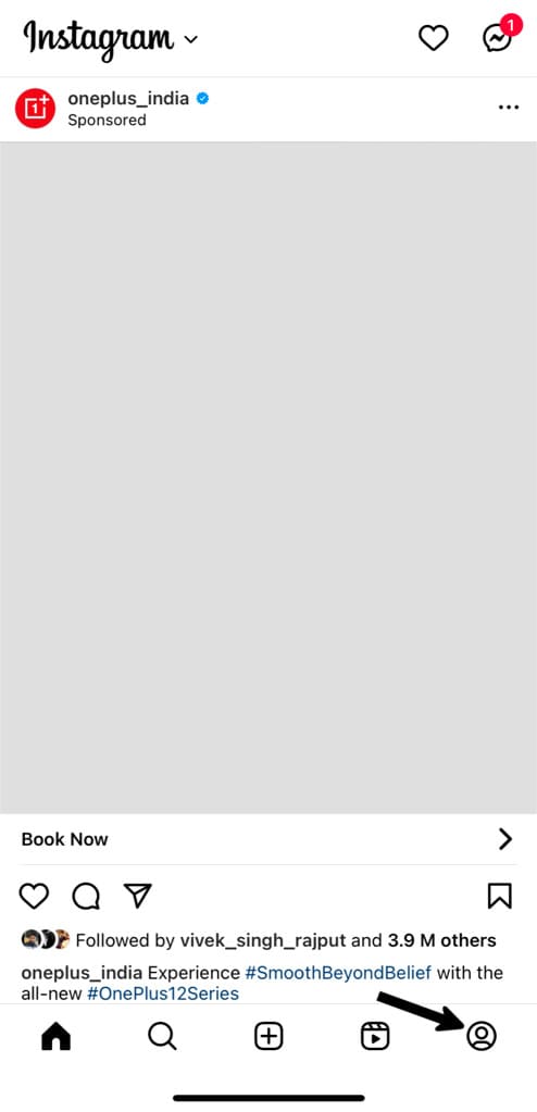 Go to your Instagram profile