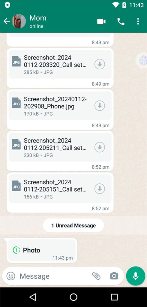 Open WhatsApp view once