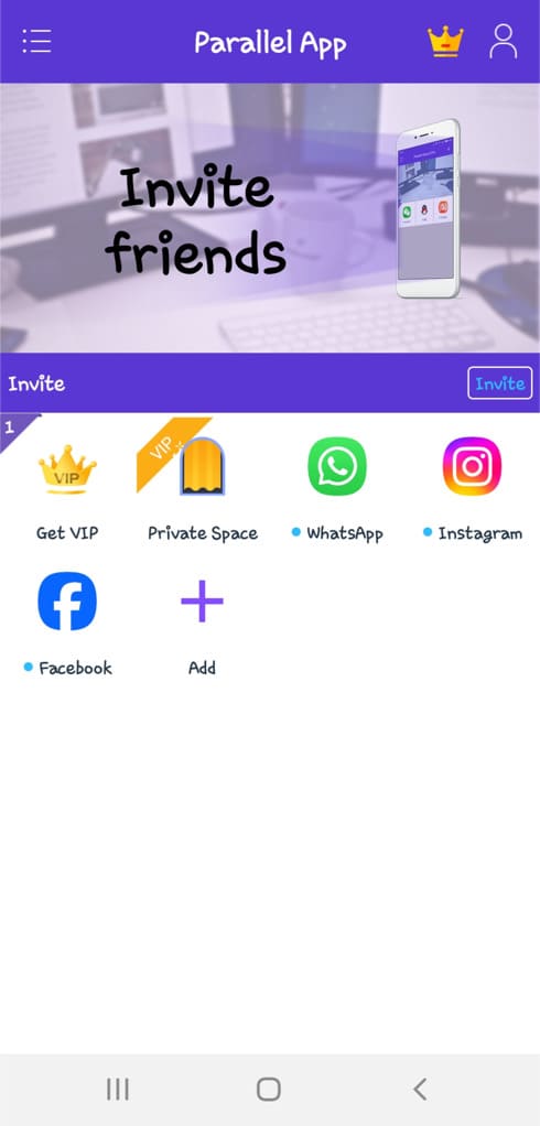 Parallel Space app on home screen