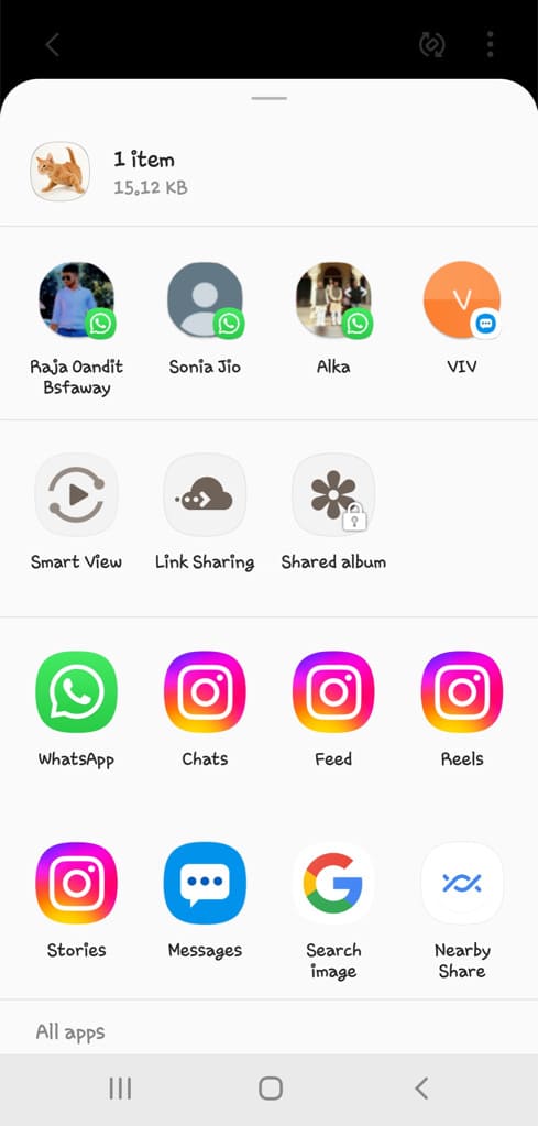 Upload photo to Instagram story from phone gallery