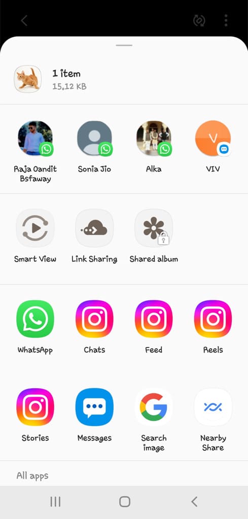 Upload photo to Instagram story from phone gallery