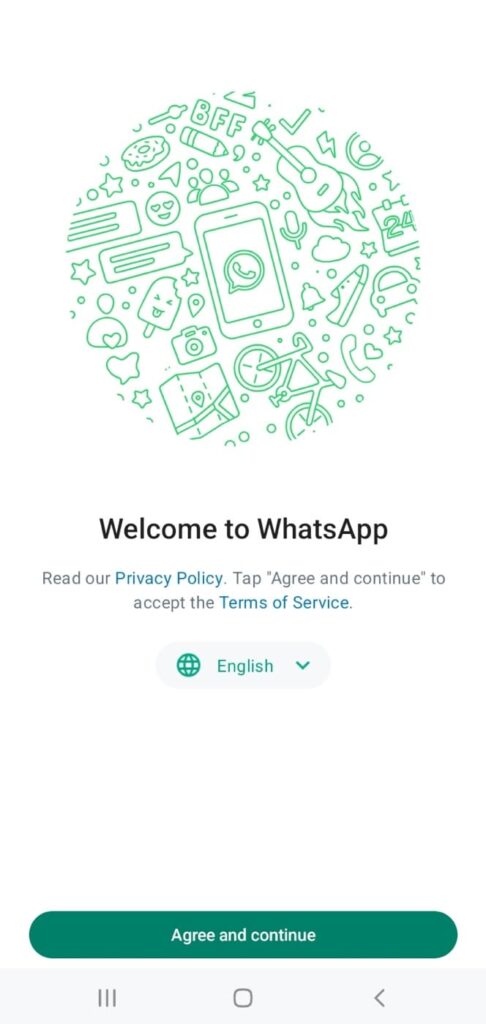 Agree and continue - WhatsApp Terms of Service