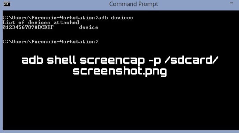 Take screenshot on Android using ADB